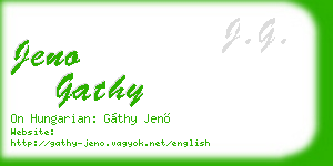 jeno gathy business card